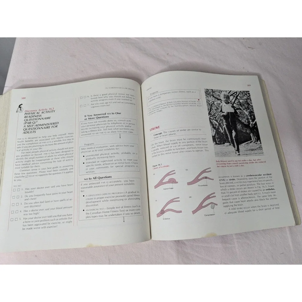 Health through discovery 2nd ed textbook‎ vintage 1980s exercise mental stress +